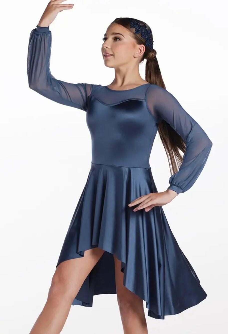 Dance Costume XL Adult Navy Weissman 18863 Lyrical Ballet Contemporary Dress